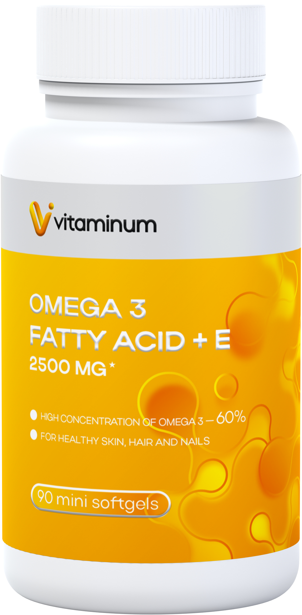  Vitaminum ОМЕГА 3 60% + витамин Е (2500 MG*) 90 капсул 700 мг   в Воркуте
