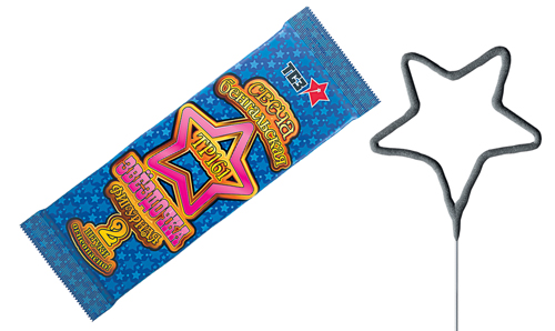  Бенгальские свечи фигурные 2 шт "Звездочка"  в Воркуте